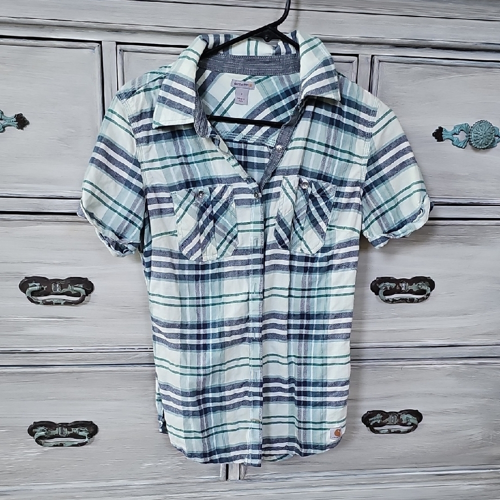 Carhartt Plaid Short Sleeve Button-Up Shirt
